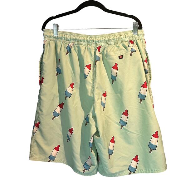 Airwalk Size Large Swimming Trunks Mint Green with Bombpop Popsicles - Picture 2 of 12